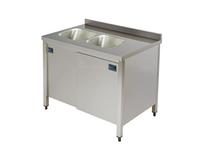 CUPBOARD SINK UNIT WITH 2 BOWL