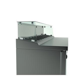 SALADETTE REFRIGERATOR WITH 3 DOORS, 1 SERIES BASIN AND MACHINE - 105Χ70Χ126 cm