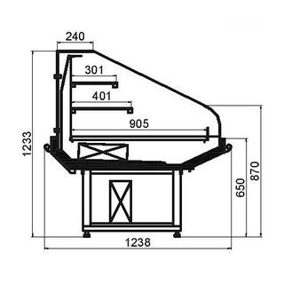 Showcase Promotional Showcase with Integrated Refrigeration Machine MIR (0 ℃ / + 5 ° C)