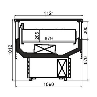 Freezer Center Venture Center with Integrated Cooling Machine KLAR (-15 ° C / -18 ° C) Dimensions L: 1995 mm