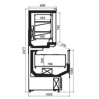 Freezing Door Vite with Integrated Refrigeration Machine ART (-15 ° C / -18 ° C) Dimension L: 1975 mm