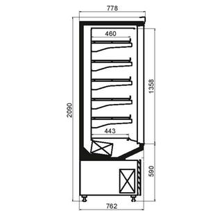 Self-Service Freeze with Opening Doors Doors with Double Crystal EF D (-15 ℃ / -18 ° C) Dimension L: 1350 mm