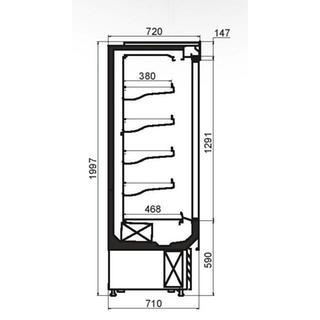 Self Service-Diary-with Integrated Refrigeration Machine MIS (0 ℃ / + 5 ° C) Dimensions 937,5Χ1997Χ620 mm