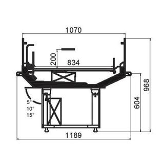 Showcase with Integrated Refrigeration Machine SAR (0 ℃ / + 5 ° C)