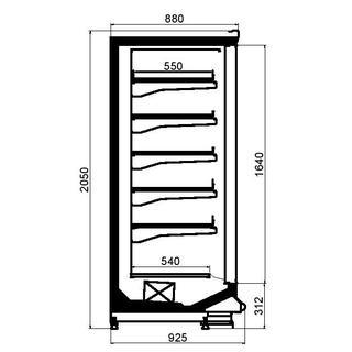 Self Service-Diary - Double Door Opening Doors Glass EF N 20/22 Dimension, 205 L: 1250 mm