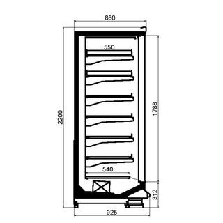 Self Service-Diary - Double Door Opening Doors Glass EF N 20/22 Dimension, 205 L: 1250 mm