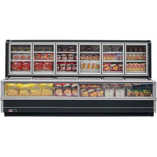 MET-Vertical Glass Door Combi Freezer with Sliding Plexiglas  111/205 L : 2500 mm