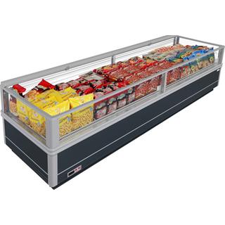 LUM-Single Island Freezer Cabinet with sliding Plexiglas Dimansion L : 1875 mm