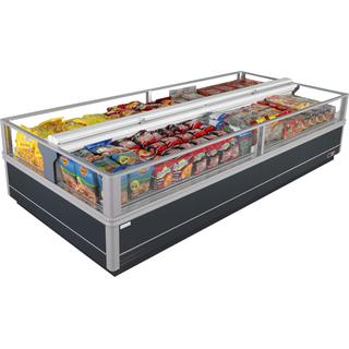 SEN-Double Island Freezer Cabinet with Sliding Plexiglas Dimansion L : 1875 mm