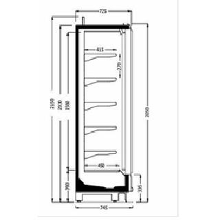 Self Service LION ΣΥΝΤΗΡΗΣΗ  ΜΕ 2 ΠΟΡΤΕΣ ΑΝΟΙΓΟΜΕΝΕΣ 1350/75/90/205 L: 1350 mm