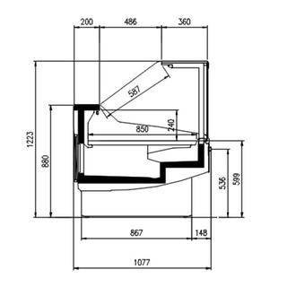 SERVEOVER CABINET PLUG IN FLAT GLASS ESKIMO 937VDR 3M2 UNDERSTORAGE WITH DOORS