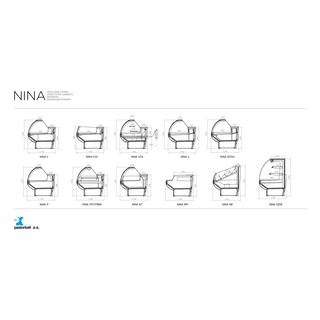 Βιτρίνα NINA  3M1 (-1°C / +5°C) με ψυχόμενη αποθήκη χωρίς ψυκτικό μηχάνημα