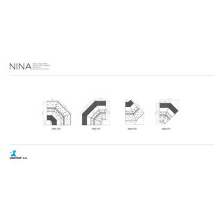 Βιτρίνα NINA  3M1 (-1°C / +5°C) με ψυχόμενη αποθήκη χωρίς ψυκτικό μηχάνημα