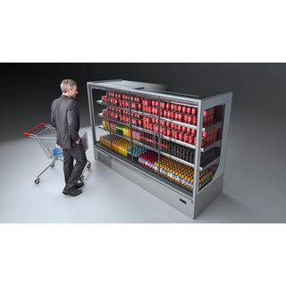 Self Service Βιτρίνα GENOVA BASSO DOORS H165 3M1 ( -1°C / +5°C ) με ψυκτικό μηχάνημα