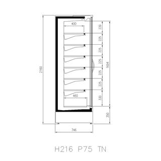 Self Service Βιτρίνα GENOVA OVERVIEW D75 H216 με ψυκτικό μηχάνημα