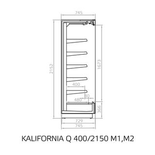 Self Service Βιτρίνα Kalifornia Ecovision Q 400 H205  χωρίς ψυκτικό μηχάνημα