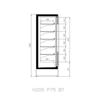 Self Service Βιτρίνα GENOVA OVERVIEW BT H 205 625 με ψυκτικό μηχάνημα