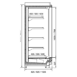 Self Service Maintenance VISION without Integrated Refrigeration Machine 85/205 Dimension L:1562 mm