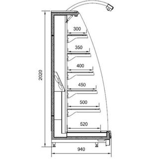 Self Service Maintenance ROYAL without Refrigeration Machine Η2020 Dimension L:1250 mm