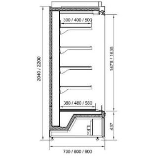 Self Service JULIA Plug-In Open Doors with Double Crystal Dimension, L:1040mm  